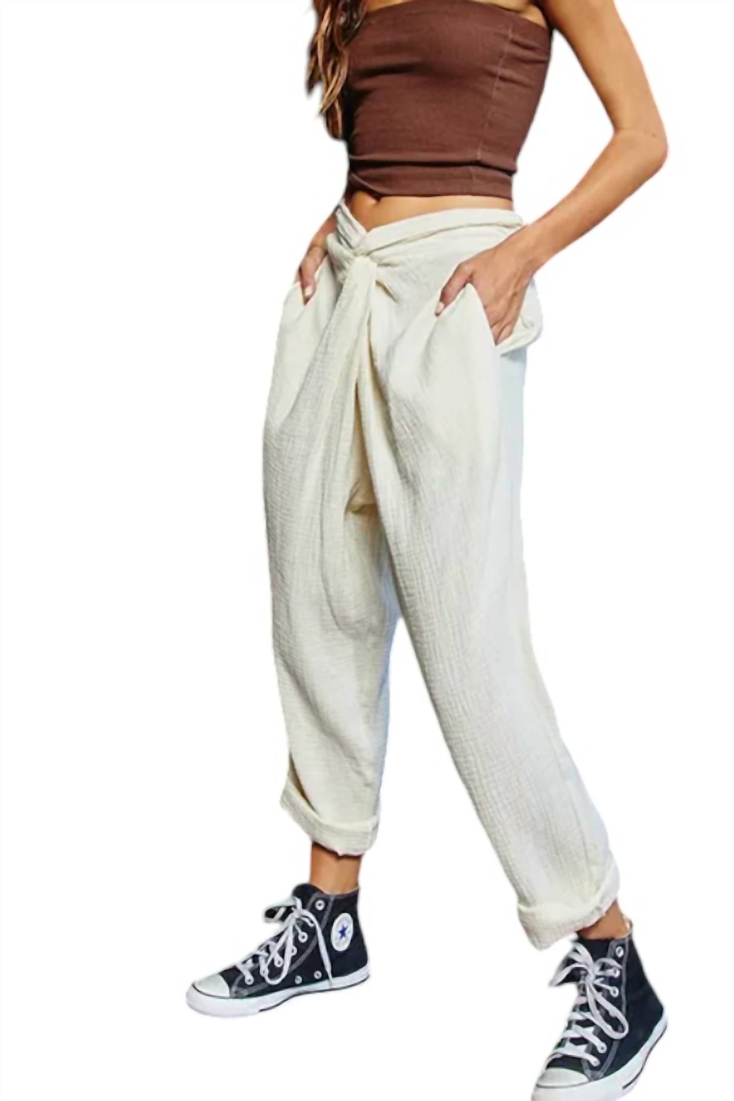 Bucketlist - Summer Twist Waist Pants