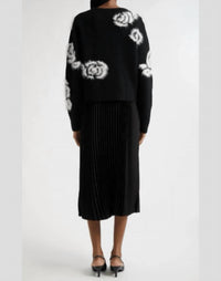 Cinq A Sept - Aerin Fuzzy Cardigan And Pleated Midi Dress