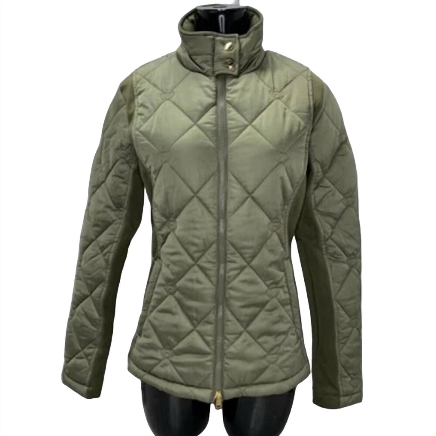 PS of Sweden Women's Gina Quilted Full Zip Jacket in moss green - women's jacket