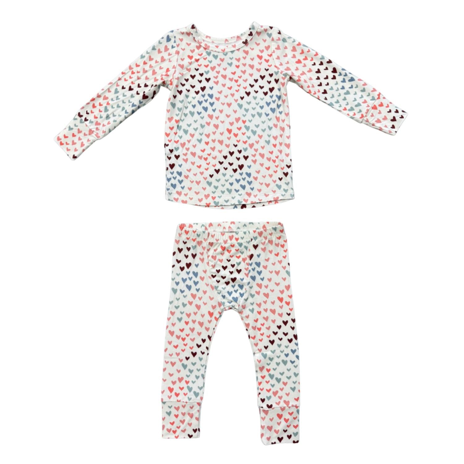 babysprouts Girl's Rainbow Hearts Lounge Set in multi - item