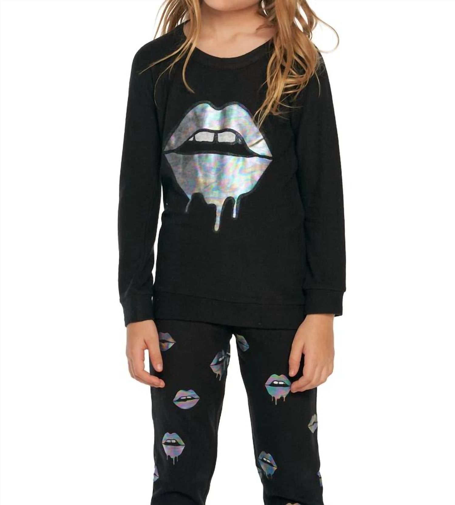 Chaser - Kid's Sassy Lips Hacci Sweatshirt