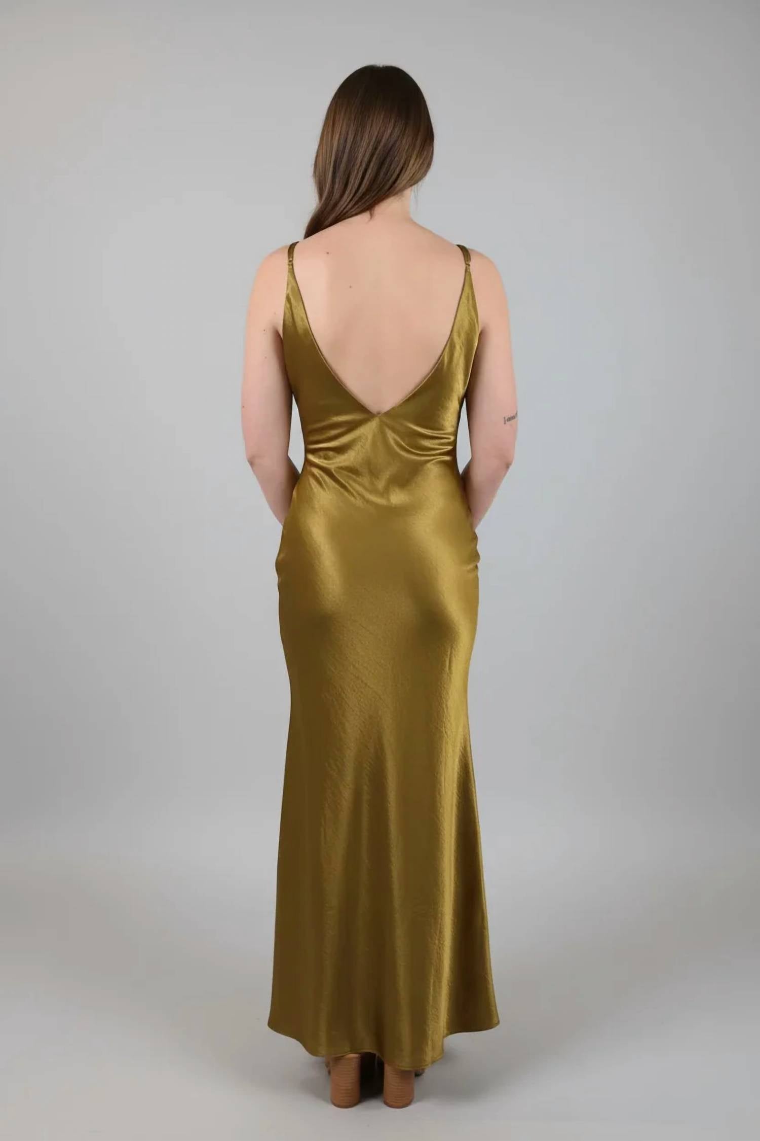 Lulus - Vine And Branches V Maxi Slip Dress