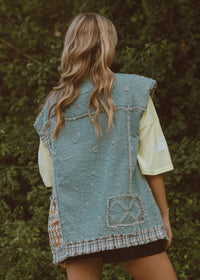 Pol - Cool it Patchwork Denim Vest