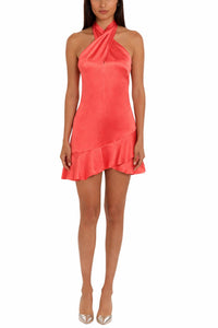 Amanda Uprichard - Pollie Dress Silk Halter Mini Dress