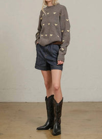 Mint Exclusives - Heart Point Knit Sweater