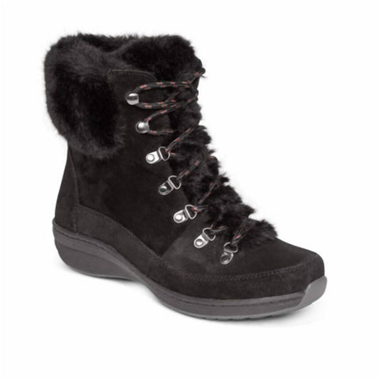 Aetrex - Women's Leather Jodie Faux Fur Lined Waterproof Boot