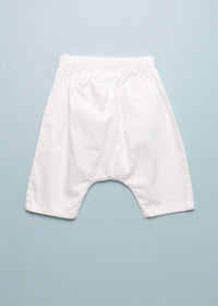Anja Schwerbrock Baby's Piri Trousers in soft white - kids' pajamas - detail view