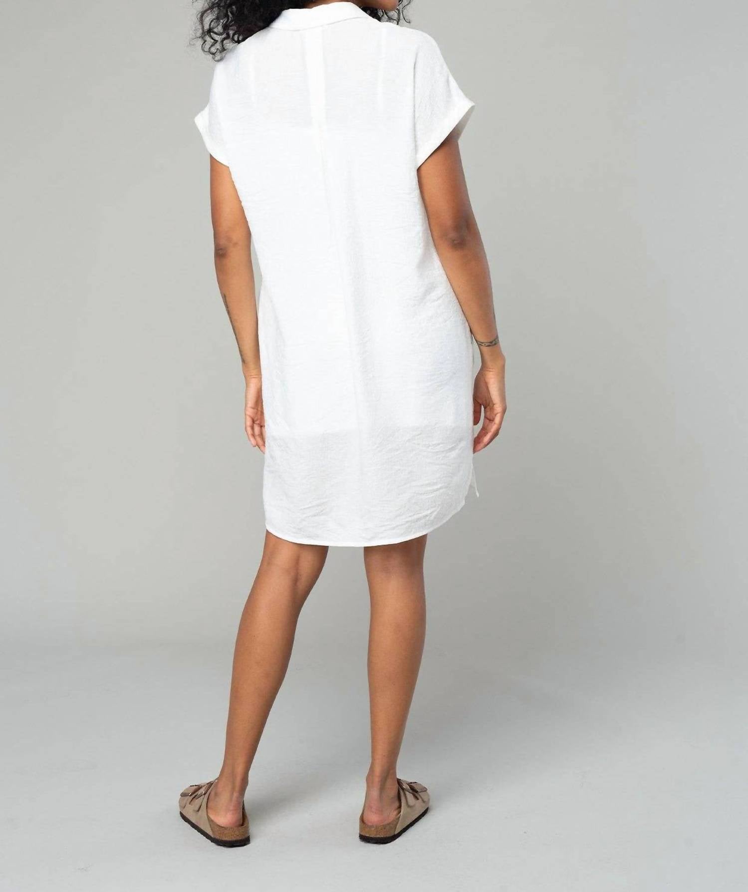 Lovestitch - Short Dolman Sleeve Mini Shirt Dress