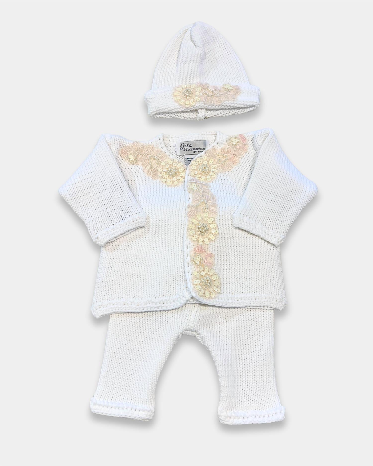 Gita - Girl's 2pc Sequence Sweater With Hat