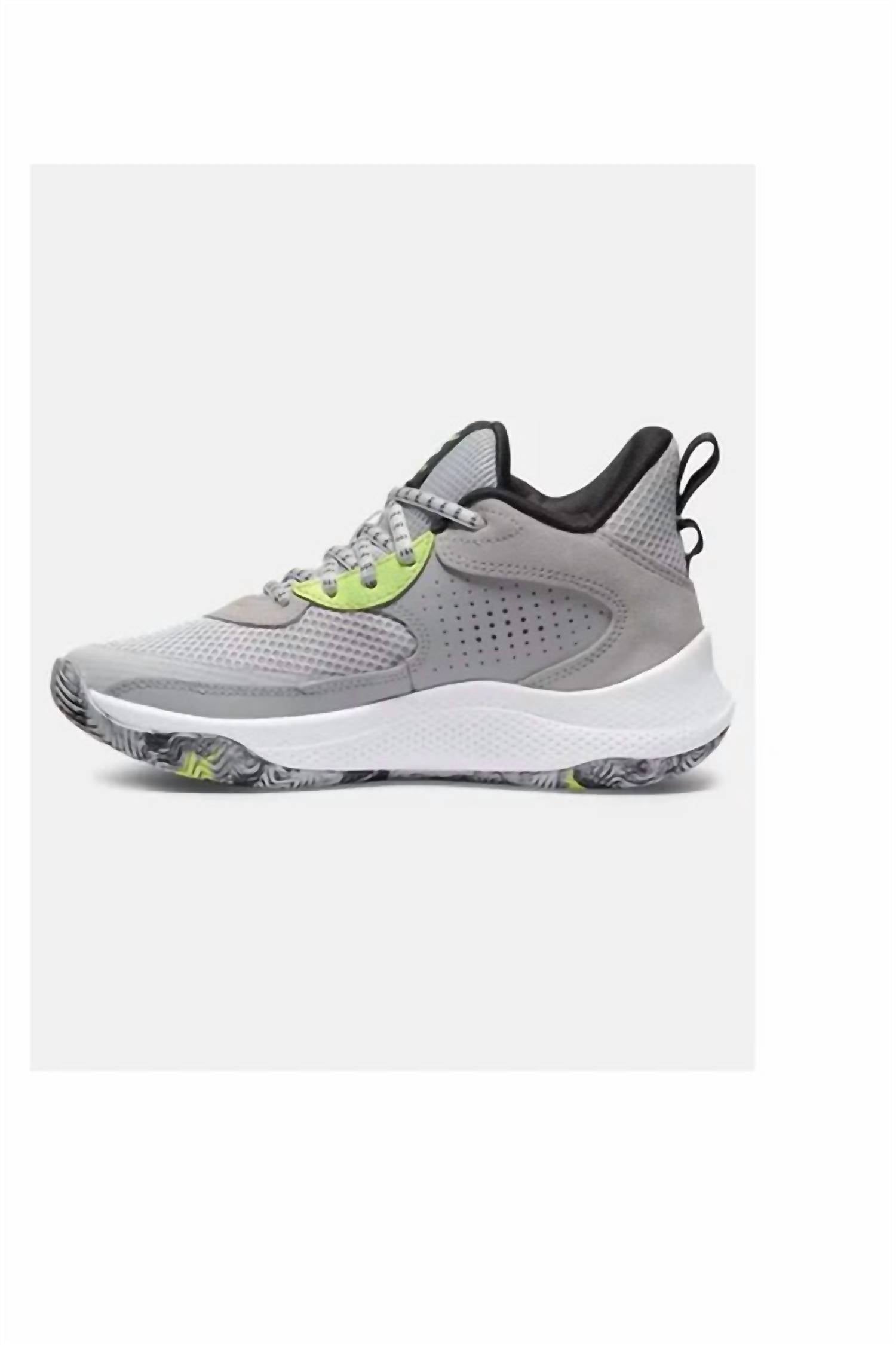 UNDER ARMOUR Men's Curry 3z 24 Suede Shoes in grey blk - men's sneaker - detail view
