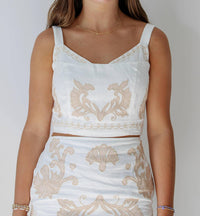Ciebon - Women's Lyra Embroidered Strap Top