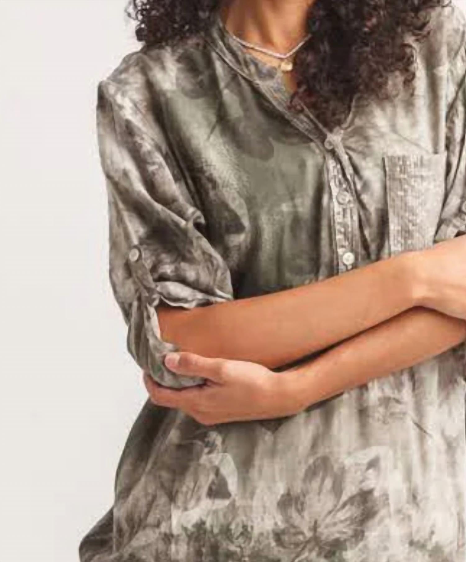 Papillon - Tie Dye Floral Print Blouse