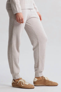 BAREFOOT DREAMS CozyChic Lite Rib Blocked Pant in silver - women's pants