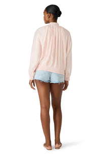 STEVE MADDEN Bessie Woven Bomber Jacket in light pink - women's jacket - alternate view