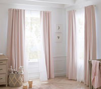 Pottery Barn Evelyn Linen Blackout Curtains - Set Of 2 in blush - item