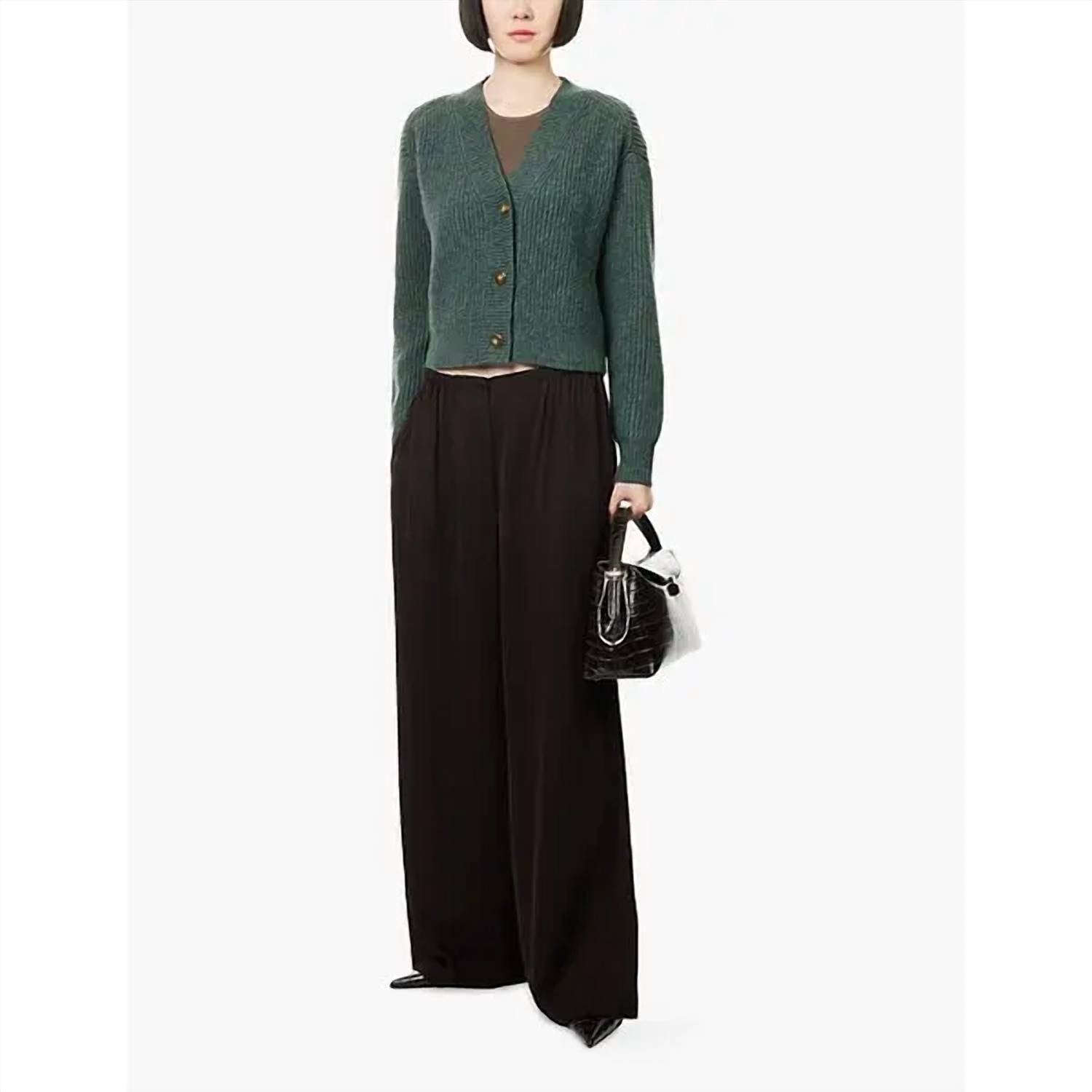 Twp - Cropped Ribbed Cashmere Cardigan