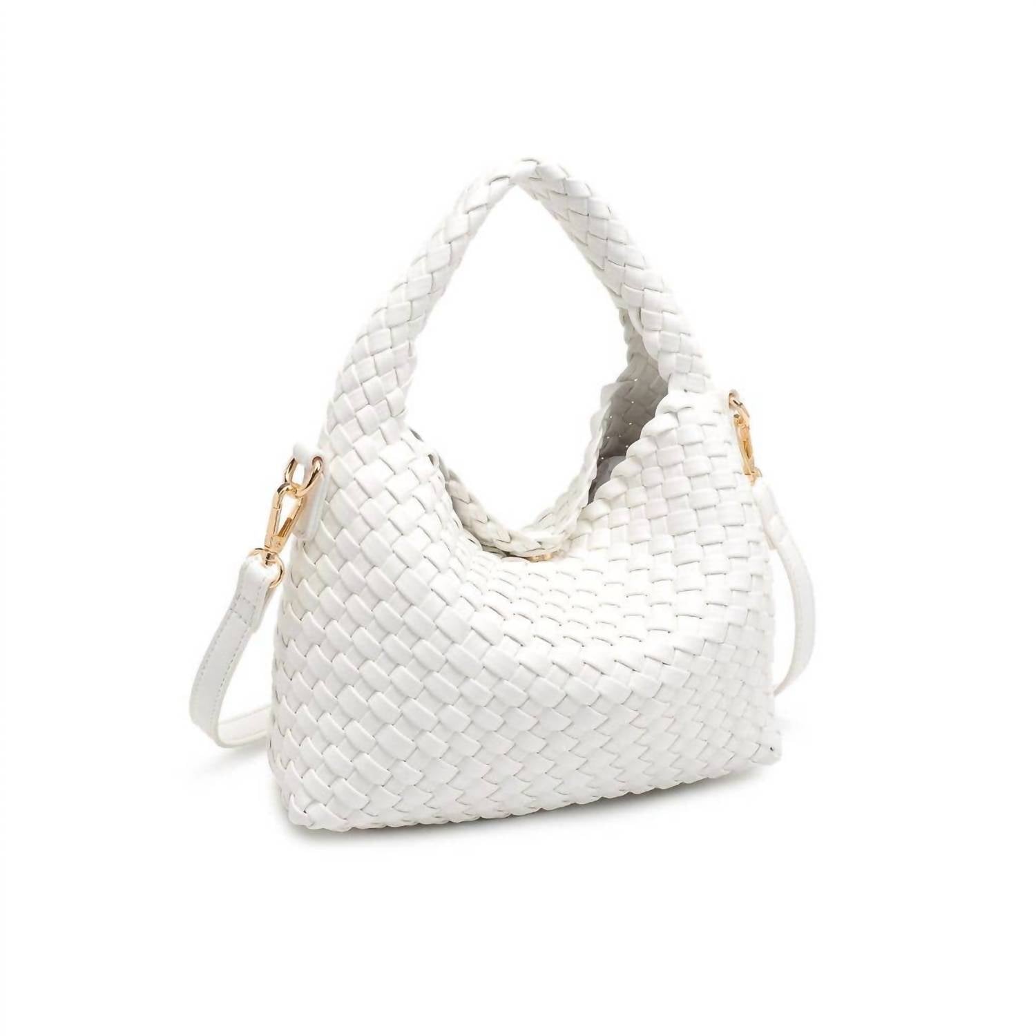 Moda Luxe - Woven Vegan Leather Crossbody Bag