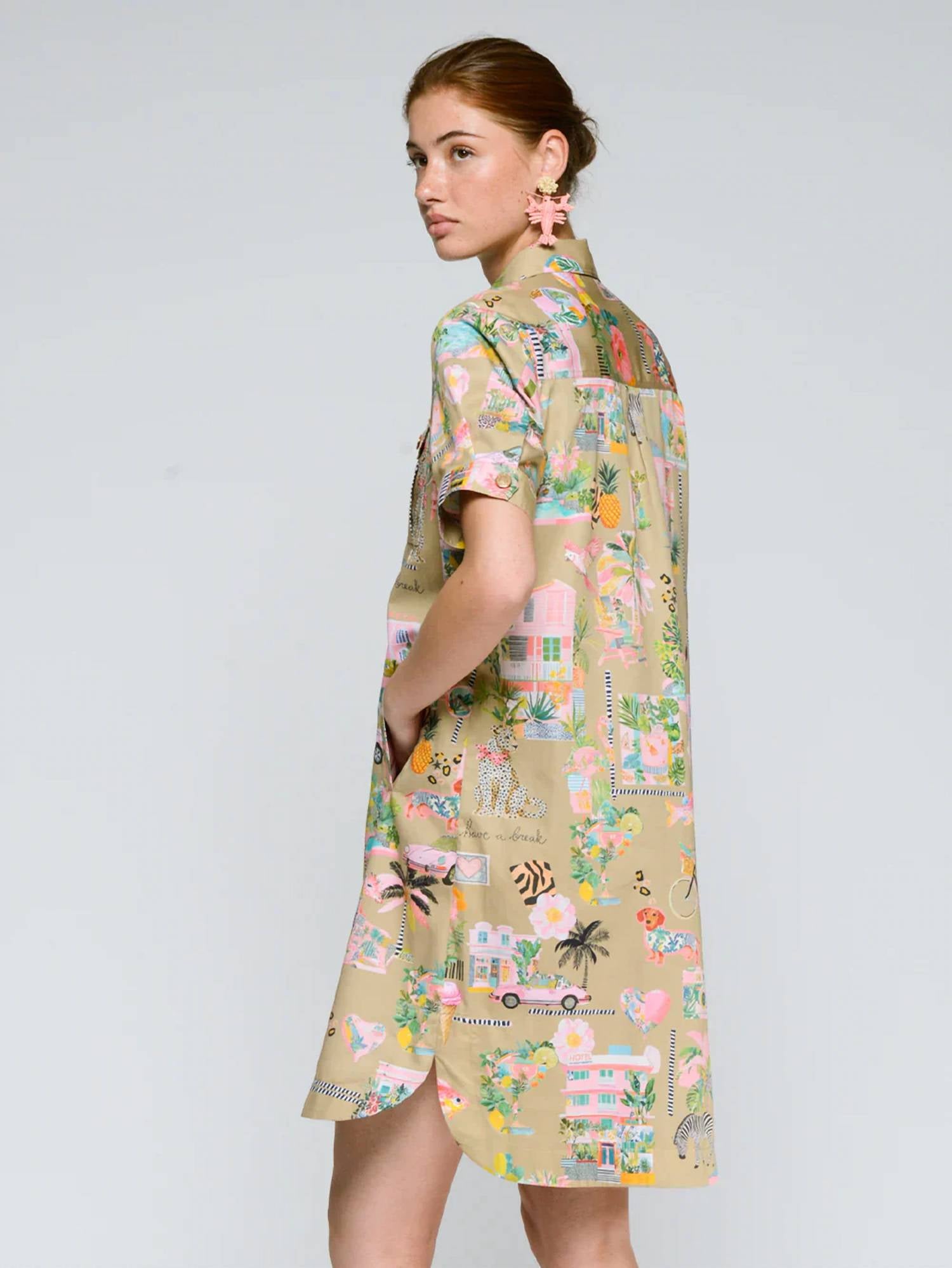 Vilagallo - California Print Shirt Dress