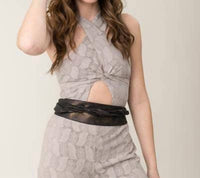 ADA Collection Women's Wrap Belt in midnight bronze black - women's accessory - alternate view
