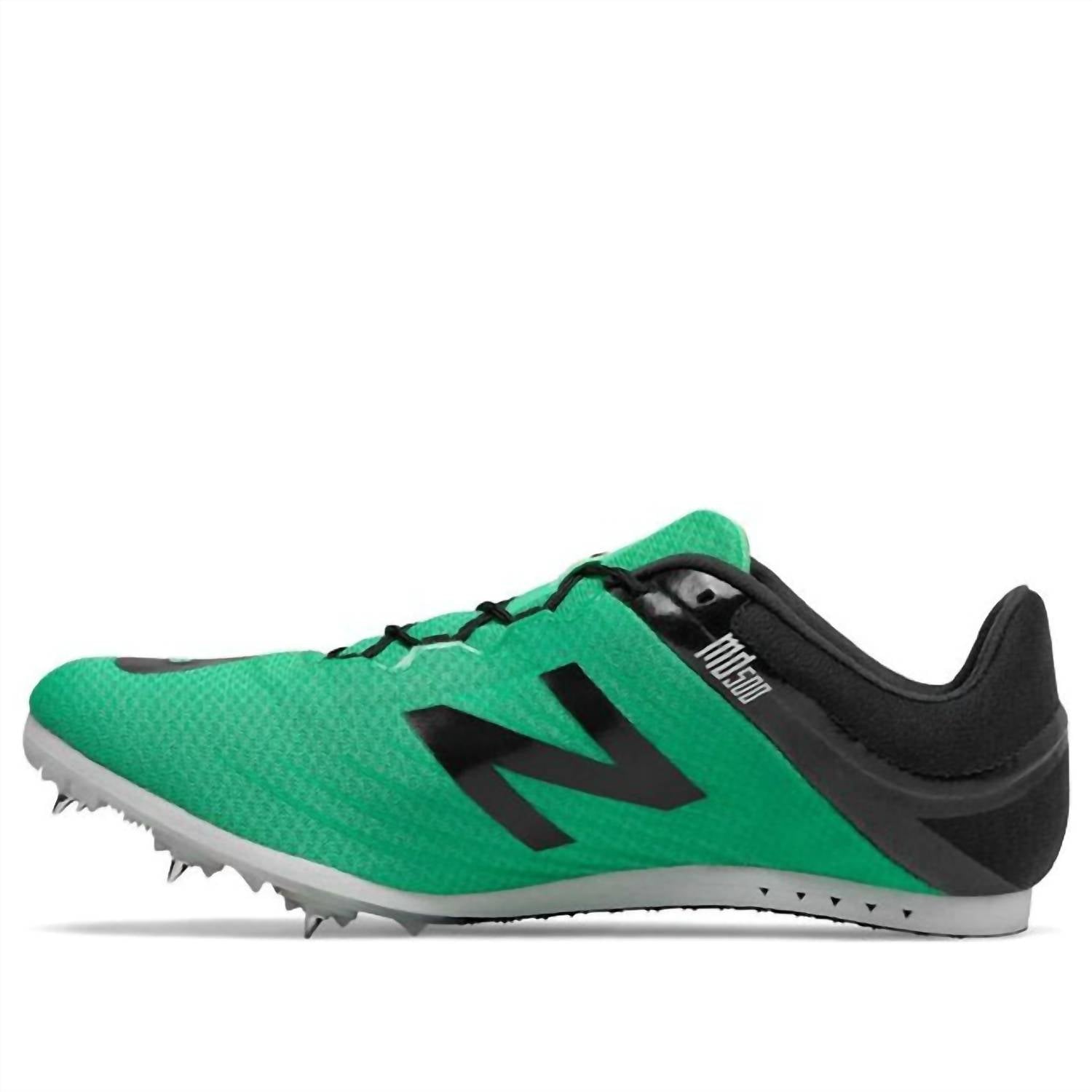 New Balance Men's Md500 V6 Spike Shoes in emerald black - men's shoe - detail view