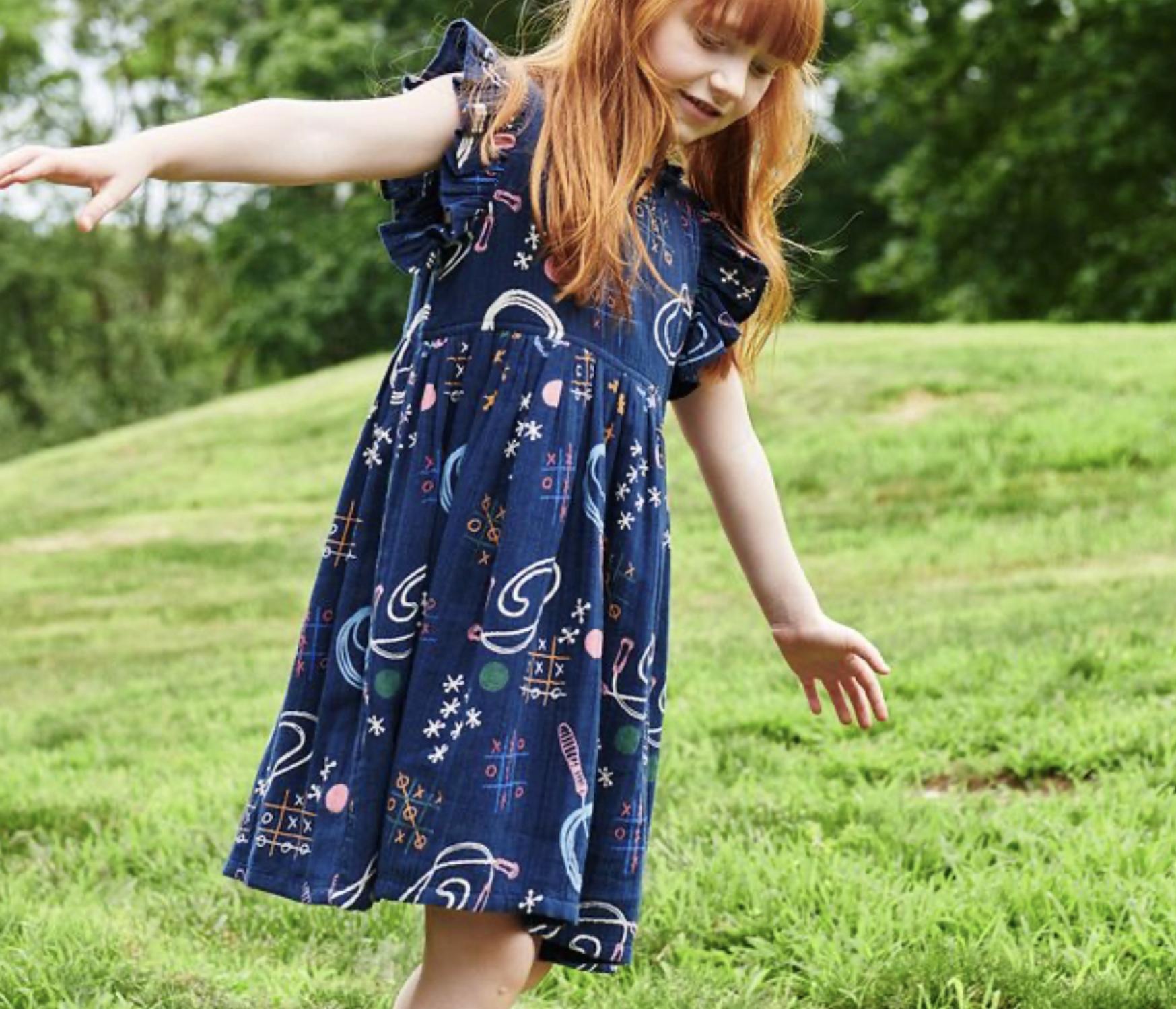 Pink Chicken - Girls' Jennifer Tic Tac Toe Dress