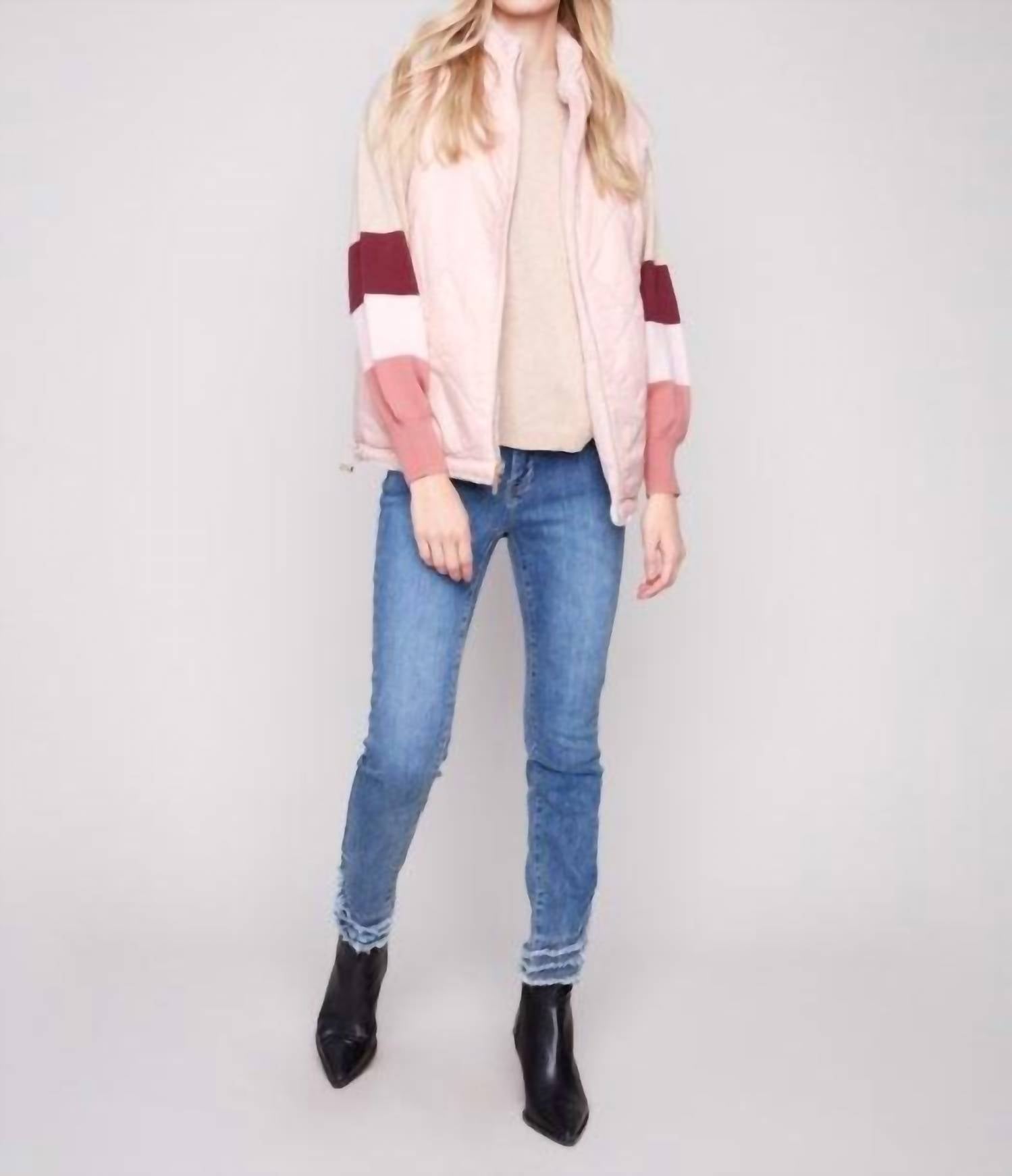Charlie B - Reversible Quilted Faux Fur Vest