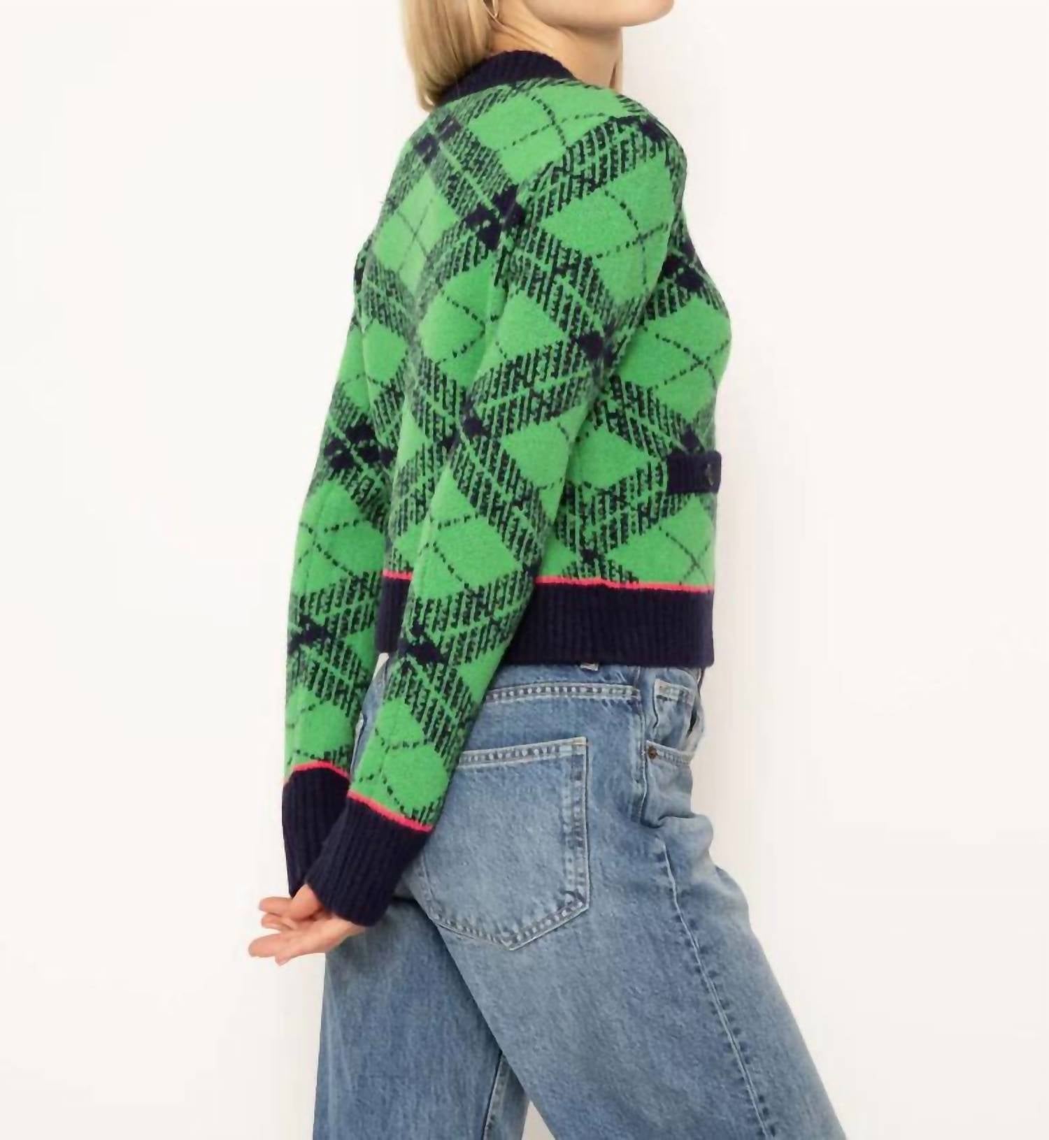 Central Park West - Goldie Plaid Cardigan