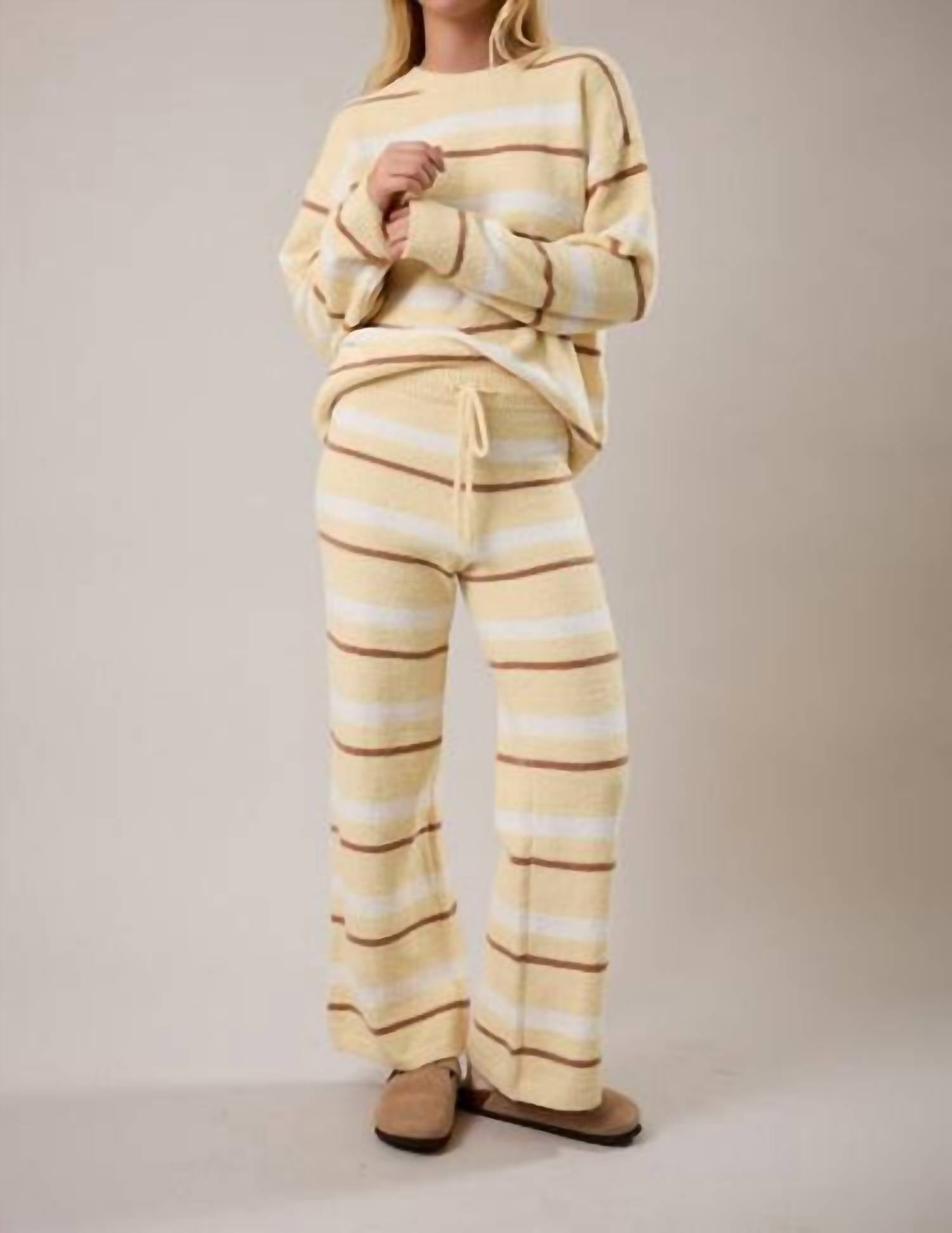 Le Lis - Casual Cool Stripe Sweater Two Piece Set