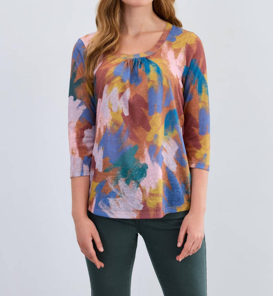 Fdj - 3/4 Sleeve Scoop-neck Top