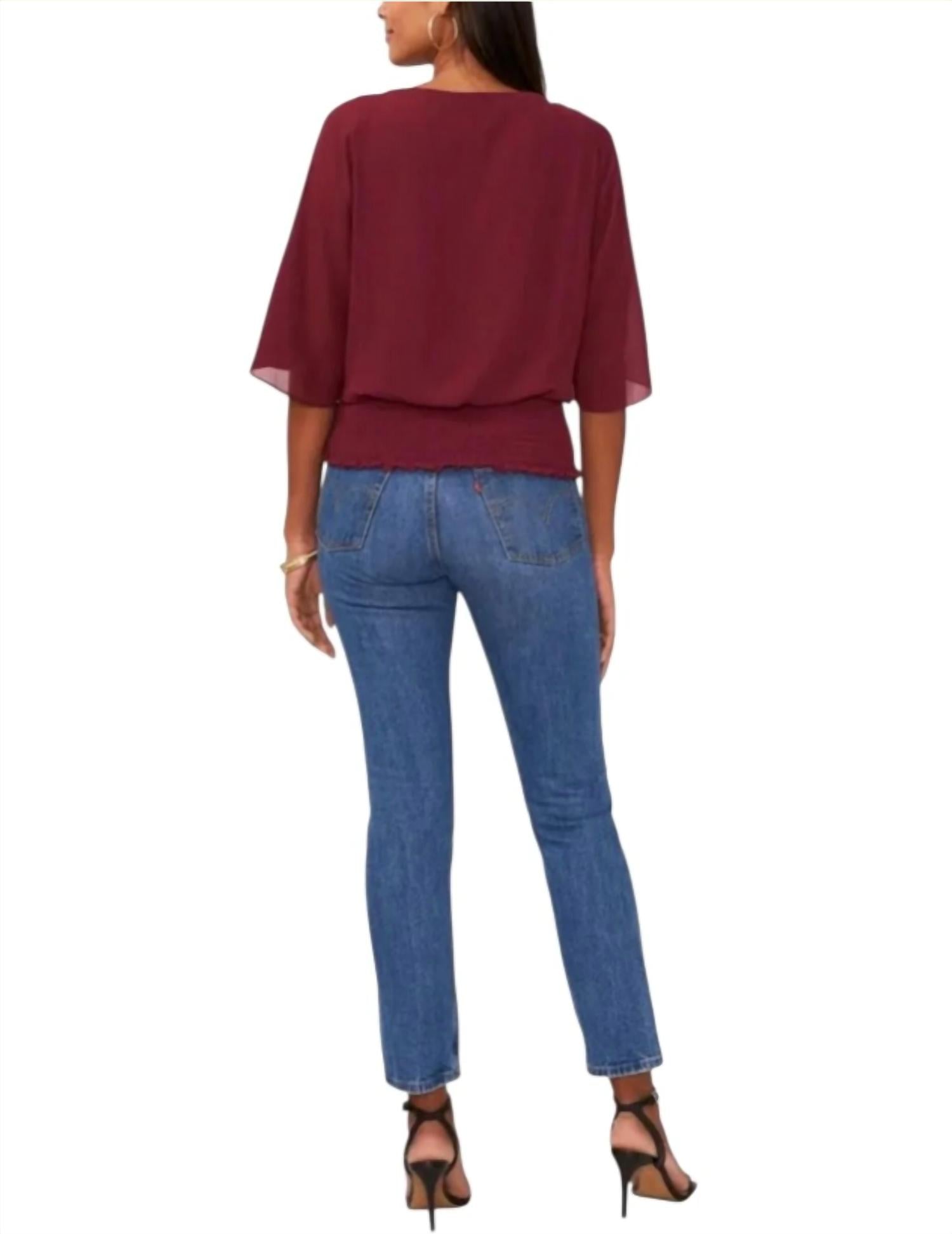 Sam & Jess - Smocked Waist Blouse
