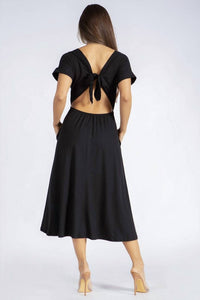 Trendsi - Backless Knot Straps Dress