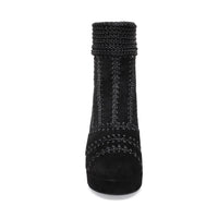 SILENT D Women's Yasmin Boot in black suede - women's shoe - detail view