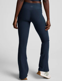 BEYOND YOGA Spacedye Bootcut Pant in navy - women's pants - detail view