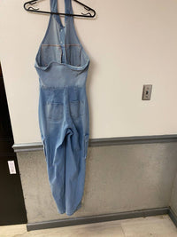 Timing - Denim Halter Jumpsuit