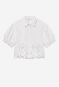 Frame - Women's Eyelet Billow Sleeve Shirt