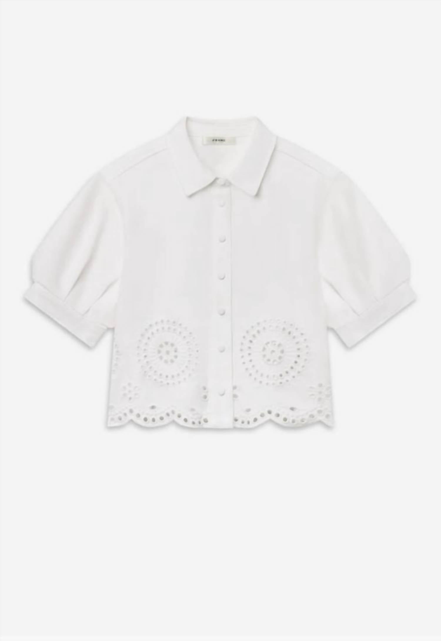 Frame - Women's Eyelet Billow Sleeve Shirt