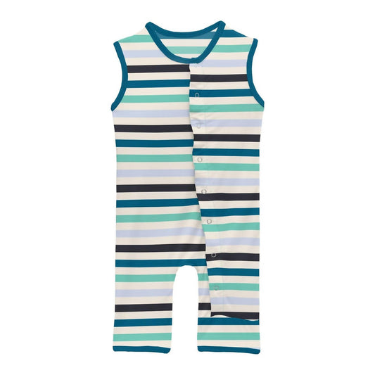 Kickee - Boy's Print Tank Romper