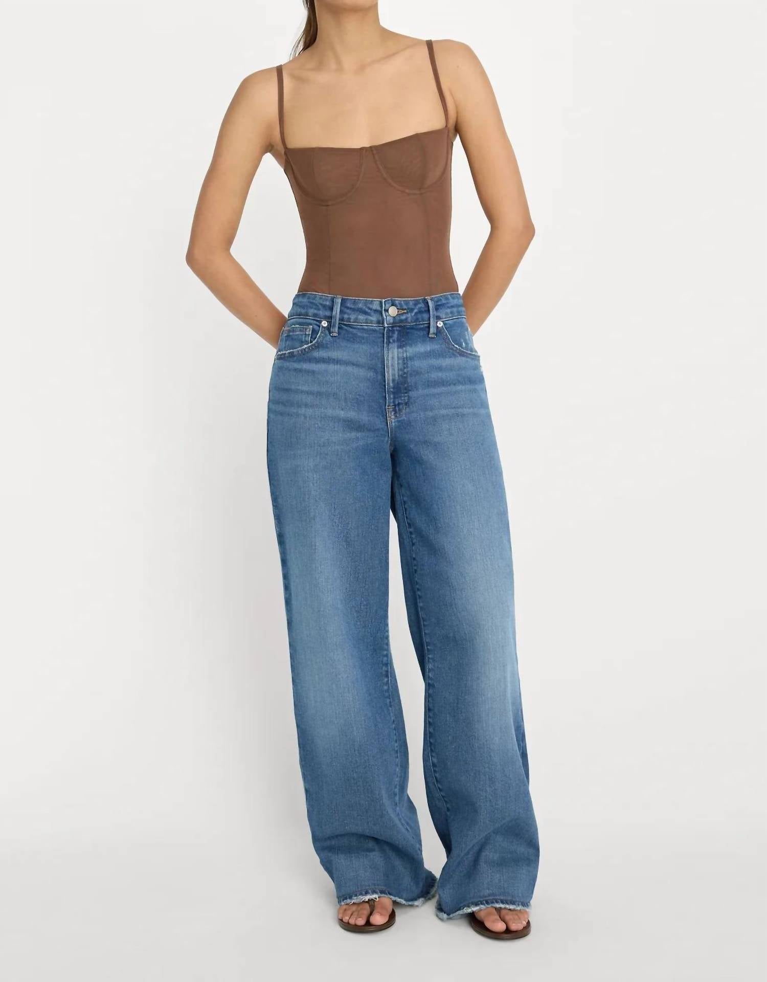 Good American - Mesh Bustier Bodysuit