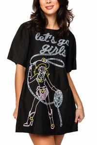 Queen Of Sparkles - Let's Go Girls Cowgirl Cotton Dress