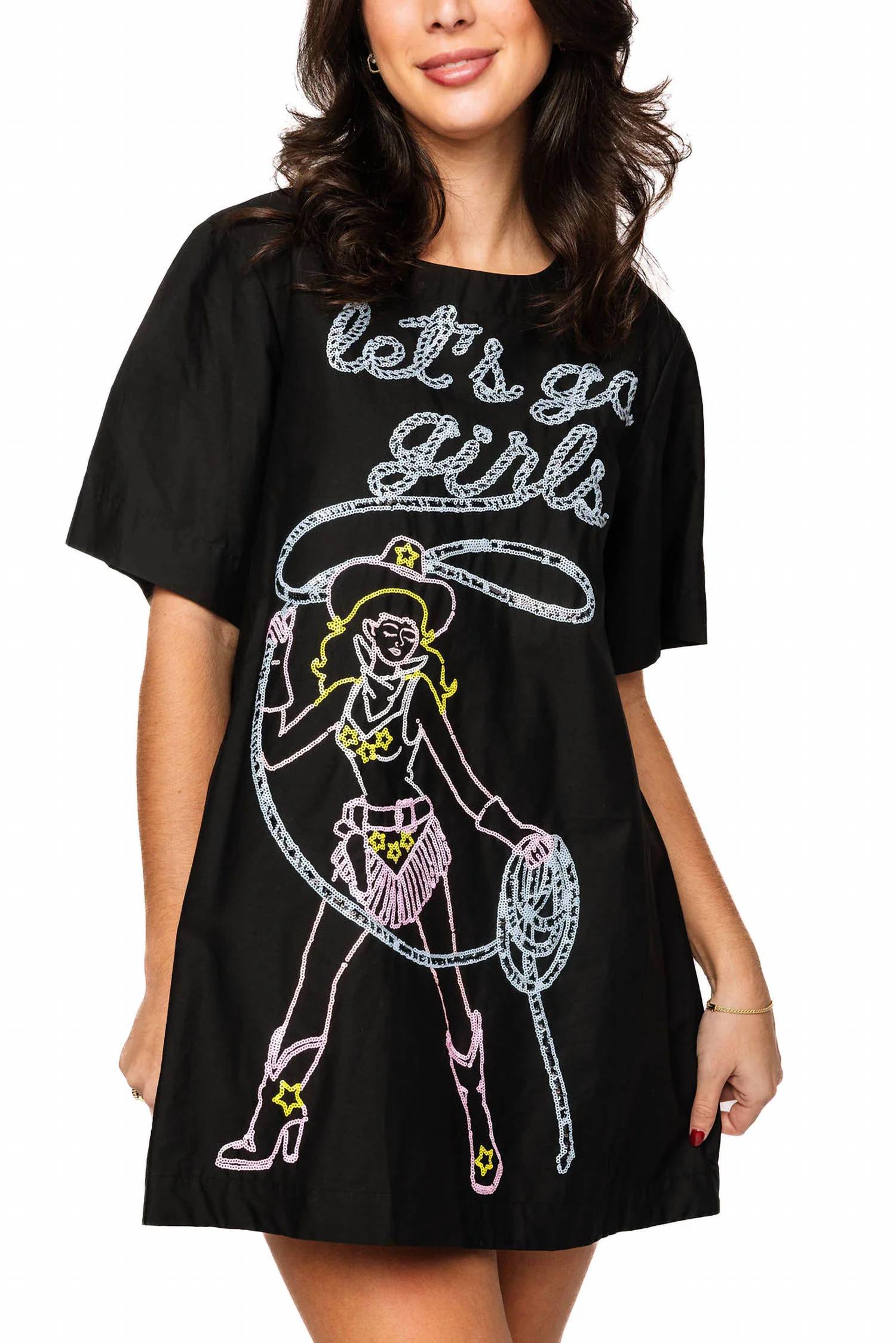 Queen Of Sparkles - Let's Go Girls Cowgirl Cotton Dress