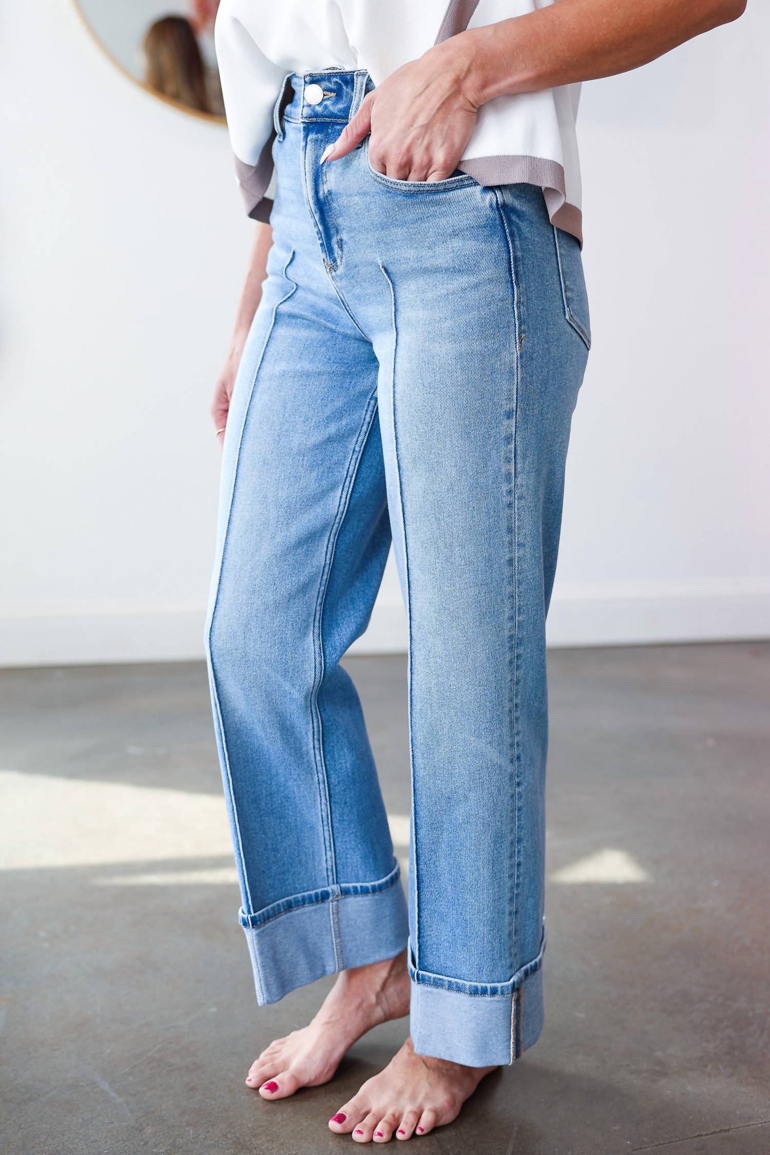DEAR JOHN DENIM Holly Wide Leg Jeans in winslow - women's jeans - alternate view