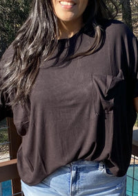 Zenana - Oversized Ribbed Short Sleeve Top