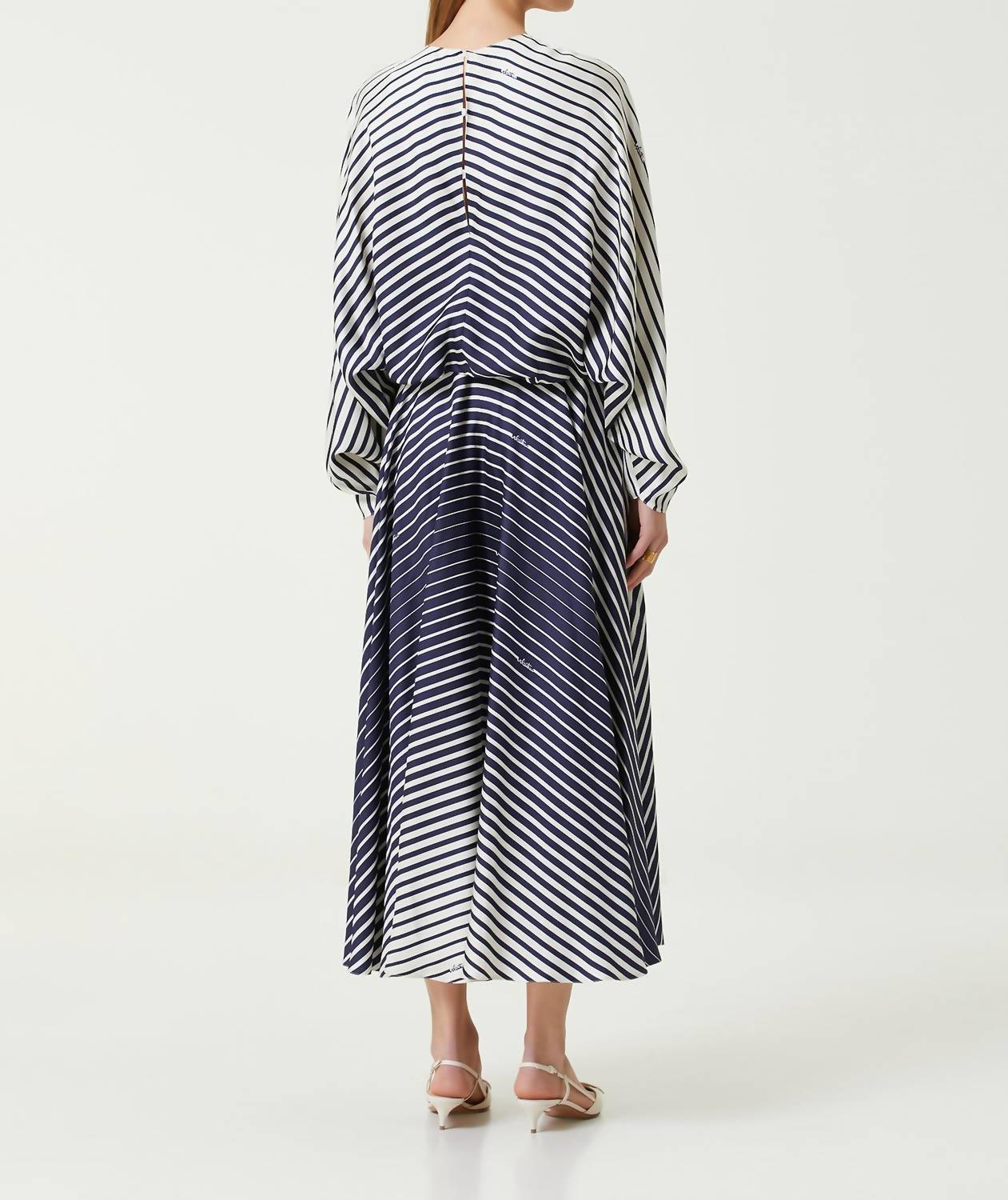 Valentino - Striped Maxi Silk Dress