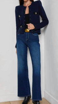 L'Agence - Astor Grosgrain Trimmed Cardigan Jacket