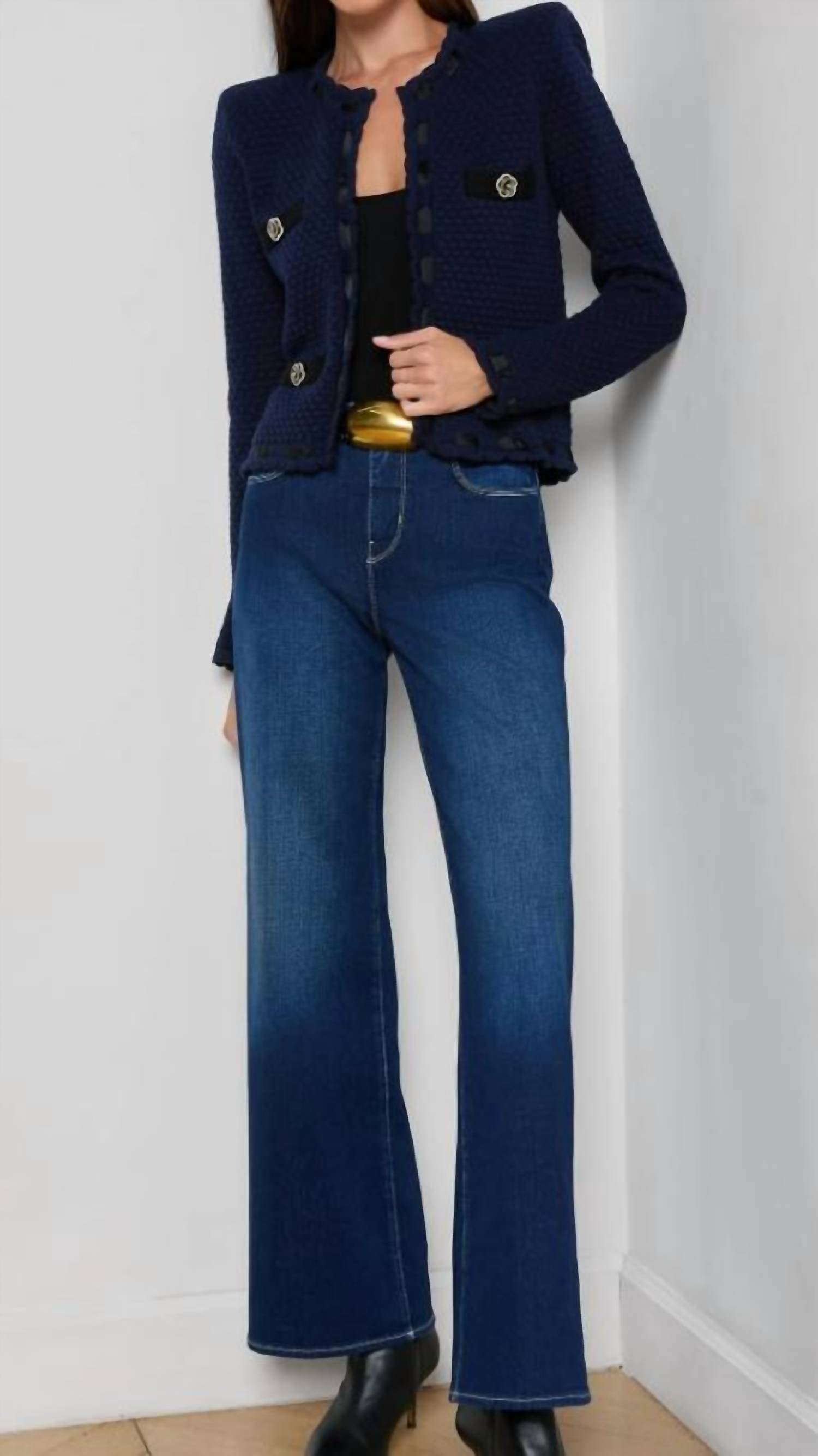 L'Agence - Astor Grosgrain Trimmed Cardigan Jacket