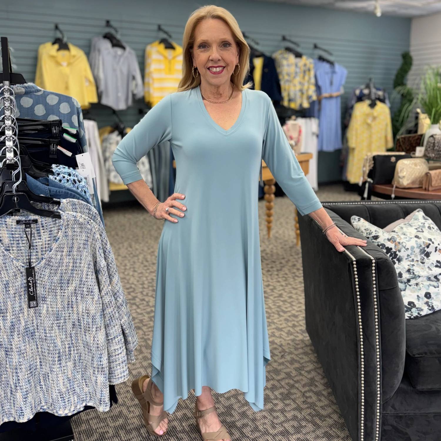 Sympli - Splice V-neck Dress