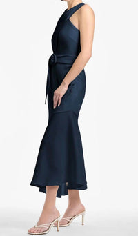 SACHIN & BABI Naomi Halter Midi Dress in midnight - women's dress - alternate view