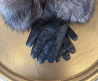 Morris Kaye - Women's Leather Gloves With Fox Cuff