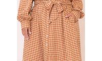 Cozy Co. - Button Down Waist Tie Tiered Maxi Dress