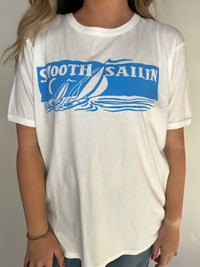 DAYDREAMER Smooth Sailin Ringer Tee in vintage white - women's t-shirt - view 4